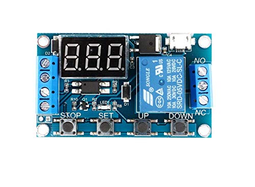 CentIoT - DC6-30V 5V micro USB Relay based Time Delay switch - timing Cycle Timer Control Switch Voltage Protection Module with LED Display
