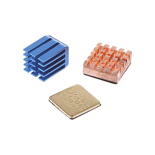 CentIoT - Heatsink Set - 1 Aluminum + 2 Copper Heat Sinks Cooling Sitcky Pad For Raspberry Pi 2 3 Model B B+