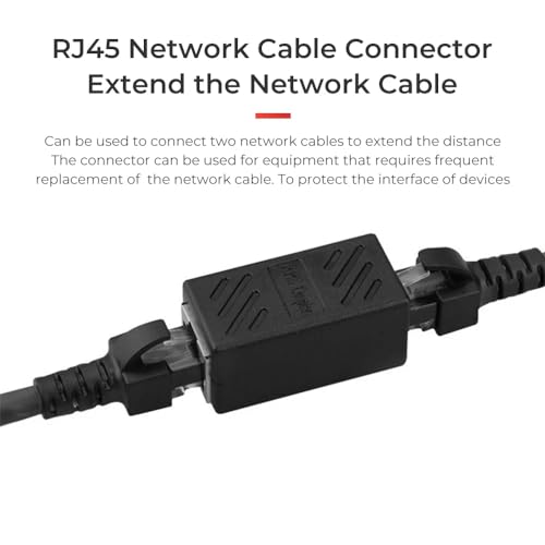 CentIoT - RJ45 Connector Coupler Cat7/Cat6/Cat5e Ethernet Network LAN Pass Through Adapter (36MM)