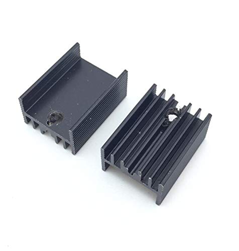 CentIoT - 5PCS TO-220 20*15*10MM Aluminium Heatsink - suitable for IGBT Transistors MOSFET Triod IC (Black Anodised)