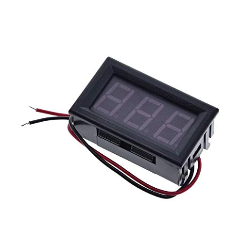 CentIoT - DC 4.5-30V 0.56 inch 2 wire Panel Voltmeter Tester with Shell (Green 2Wire)