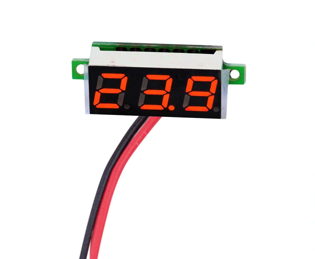 CentIoT - Mini Digital Voltmeter 0.28inch LED Display - 2.5-30V DC Two Wire