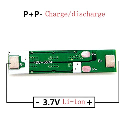 CentIoT - 1S 3.7V 4.2V Battery Charging Module PCB BMS Protection Board For 1 Series lithium LicoO2 Limn2O4 18650 26650 battery (Single Cell) (5A)
