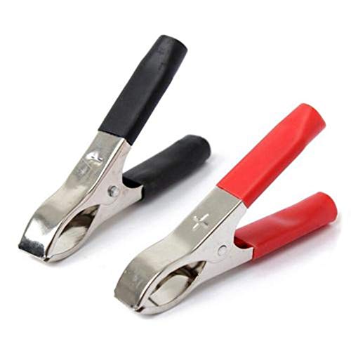 CENTIoT - 82MM Large Heavy Duty Alligator Clip Plastic and Metal (Pack of 2, 1Red and 1 Black)