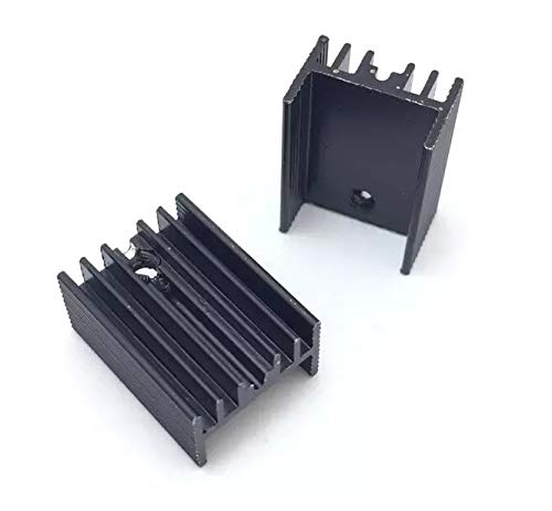CentIoT - 5PCS TO-220 20*15*10MM Aluminium Heatsink - suitable for IGBT Transistors MOSFET Triod IC (Black Anodised)