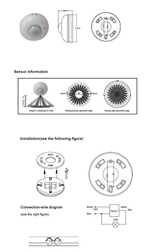 CentIoT - Smart Automatic Switch 220V PIR Infrared Motion Detection Sensor - Light Sensitive on Off Switch - Ceiling Mount