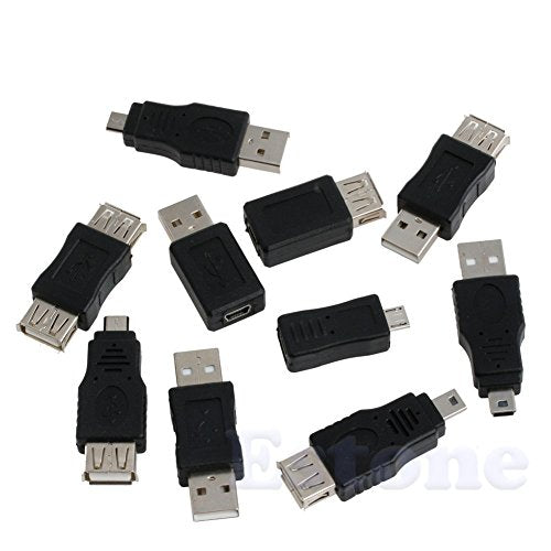 CentIoT - 5 Pin F/m Mini Male to Female Micro USB Changer Converter Adapter (Set of 10 Pieces)