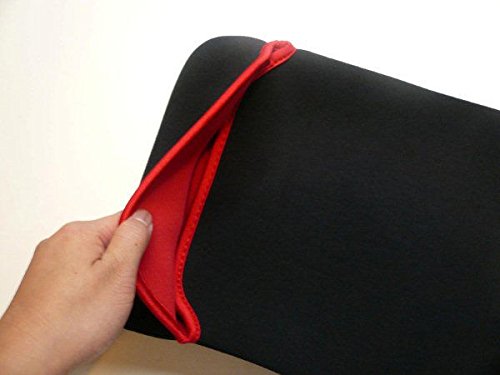 OrgyNX - Reversible Black & Red Durable Neoprene Notebook Laptop Case Sleeve Cover Fit