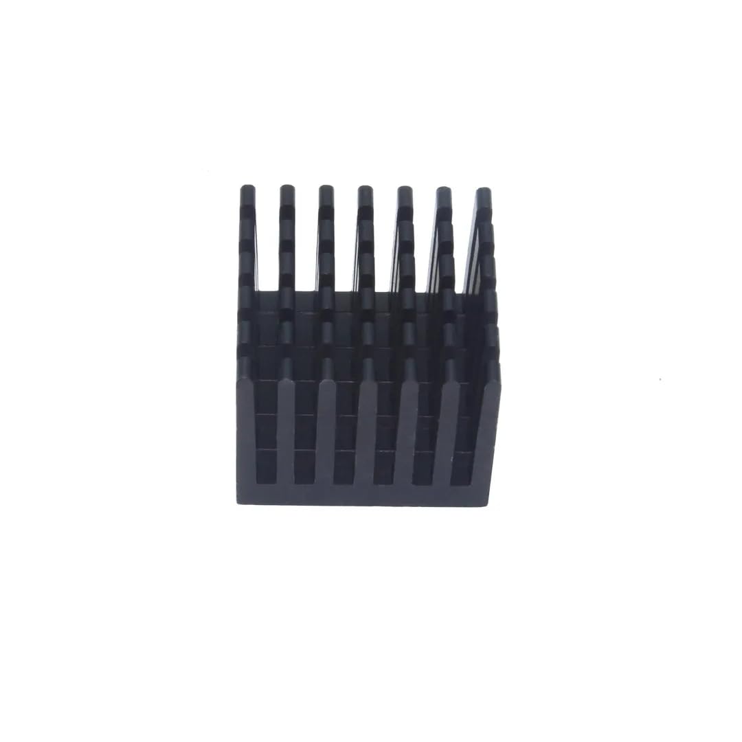 CentIoT - 25X25X20MM Aluminium Heatsink - Slotted Fins Anodised Black (pack of 5)