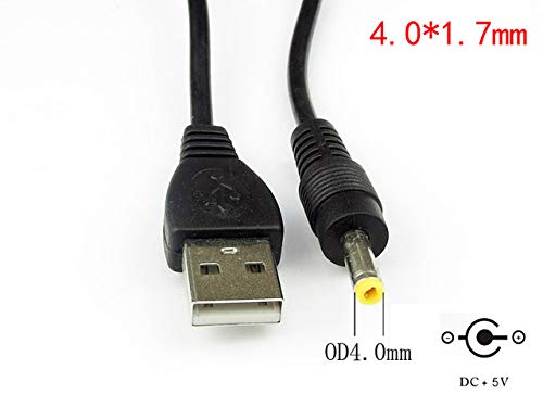 CentIoT - USB A Male -to- DC 4.0 * 1.7 mm Power Plug Connector Adapter Converter - with Cord - suitable for miniature security cameras