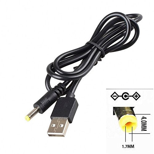 CentIoT - USB A Male -to- DC 4.0 * 1.7 mm Power Plug Connector Adapter Converter - with Cord - suitable for miniature security cameras