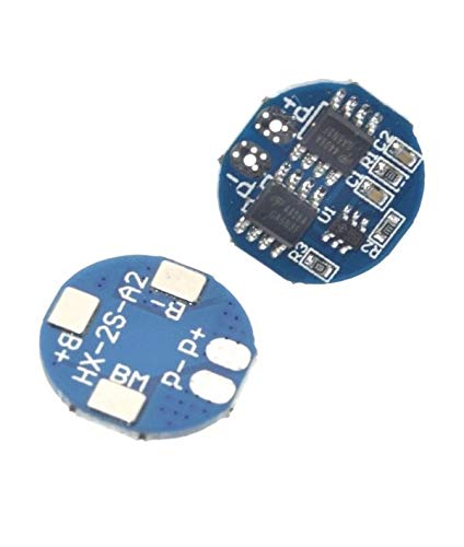 CentIoT - 2S 5A Round 7.4v~8.4V Battery Charging Module PCB BMS Protection Board | For 2 Series lithium LicoO2 Limn2O4 18650 26650 battery