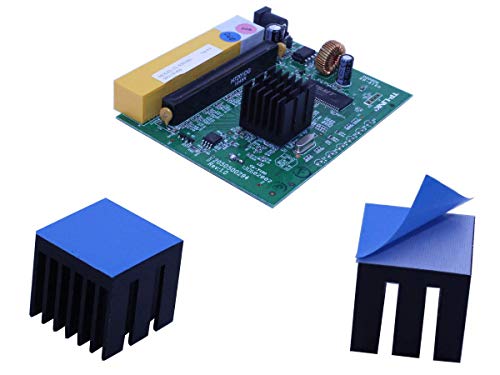 CentIoT - 20 x 20 x 19mm Black Anodised Aluminum Heatsink Cooler radiator Heat sink - with Thermal Sticker - for led light RPI CPU and GPU (20 x 20 x 19MM BLACK)