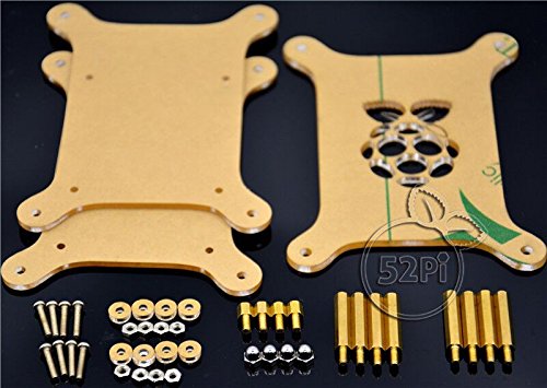 CentIoT - 4-layer Transparent Acrylic Case Clear Shell Enclosure - for Raspberry Pi 2 Model B and 3B plus DIY