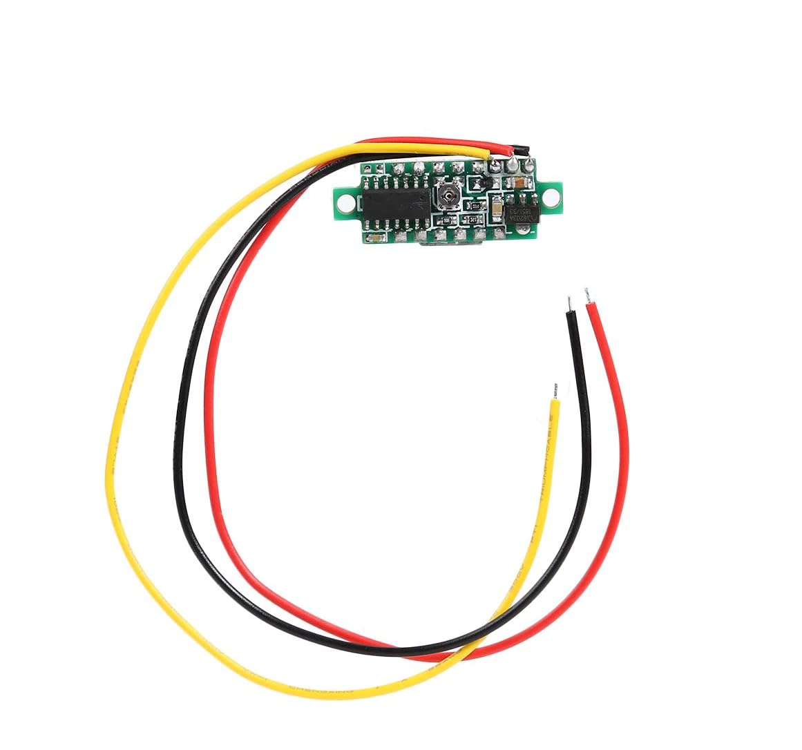 CentIoT - Mini Digital Voltmeter 0.28inch LED Display - 0-100V DC Three Wire (Yellow)
