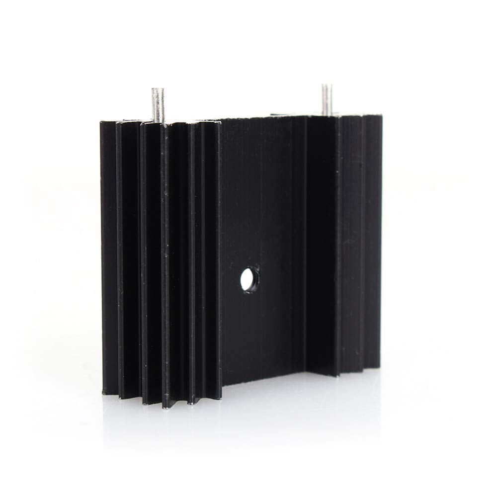 CentIoT - 5PCS TO-247 34X12X25MM Aluminium Heatsink with Cooling Fin - suitable for IGBT Transistors MOSFET Triod IC - Black Anodised with Cooling Fin