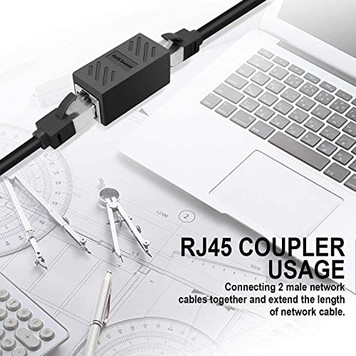 CentIoT - RJ45 Connector Coupler Cat7/Cat6/Cat5e Ethernet Network LAN Pass Through Adapter (36MM)