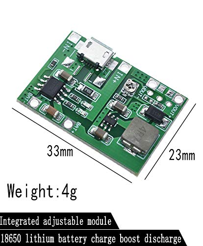 CentIoT - TP4056 DC-DC Step Up Boost Module 3.7V to 27V Continuously adjustable - Lithium Li-ion 18650 3.7V 4.2V Battery Charger Board