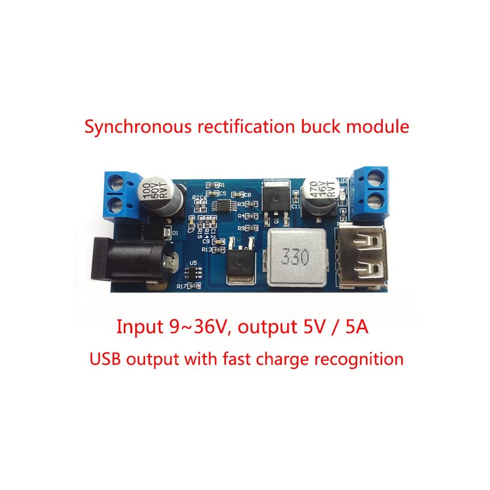 CentIoT - DC-DC XY-3606 36/24V/12V to 5V 5A Power Converter Buck Module - with USB Fast Charging