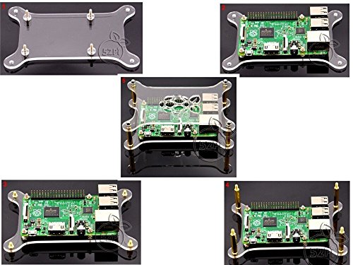 CentIoT - 4-layer Transparent Acrylic Case Clear Shell Enclosure - for Raspberry Pi 2 Model B and 3B plus DIY