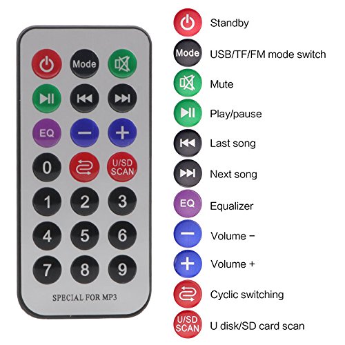 CentIoT - Bluetooth v3.0+EDR Mp3 WMA Decoder Audio Player Module w/TF Card Slot USB FM Remote Display