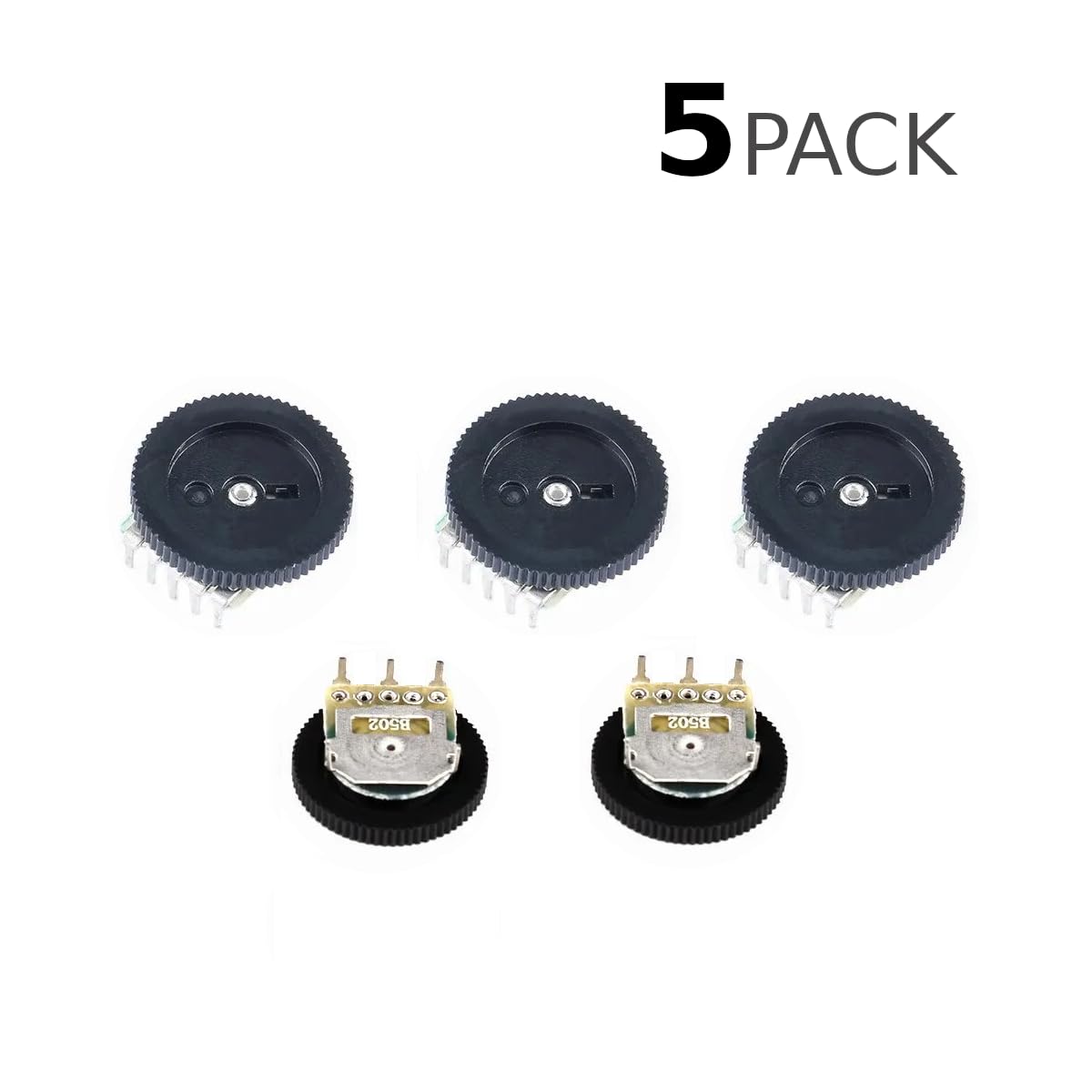 CentIoT - Gear Potentiometer Single Pot Dial Volume Switch 16 x 1mm 3Pin - Pack of 5