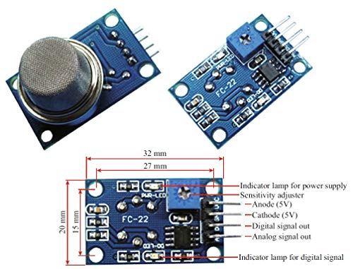 CentIoT - MQ-135 Air Quality Sensor Hazardous Gas Detection Graphene-Based Gas/Vapor Sensor Module (MQ 135)