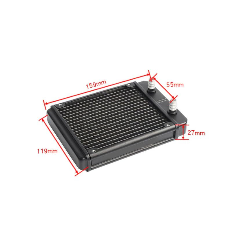 CentIoT - Radiator Water Cooler Tubes Heat Exchanger Aluminum Water Cooling CPU Heat Sink | For Gaming Computer and Peltier