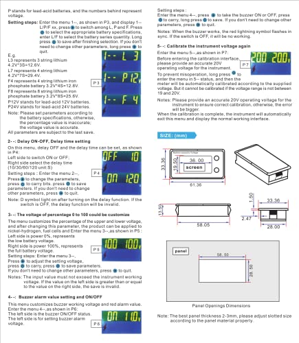 CentIoT - JS-C33 10-100V Programmable Battery capacity voltage indicator with LCD Display - suitable for Lead Acid Lithim Battery
