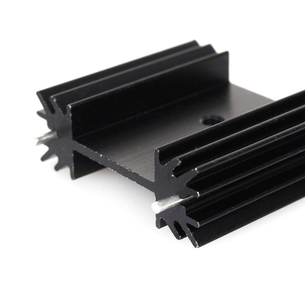 CentIoT - 5PCS TO-247 34X12X25MM Aluminium Heatsink with Cooling Fin - suitable for IGBT Transistors MOSFET Triod IC - Black Anodised with Cooling Fin