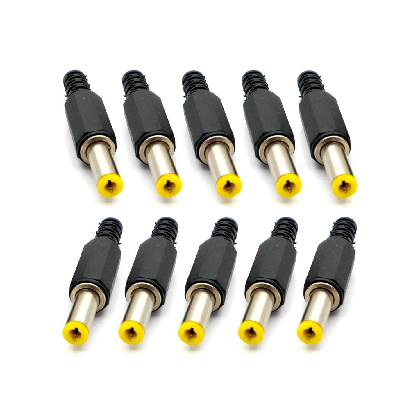 CentIoT - DC Power Plug Female - 5.5 x 2.1 Cable Mount with plastic case (Turning Fork 14mm long pin - Pack of 10)