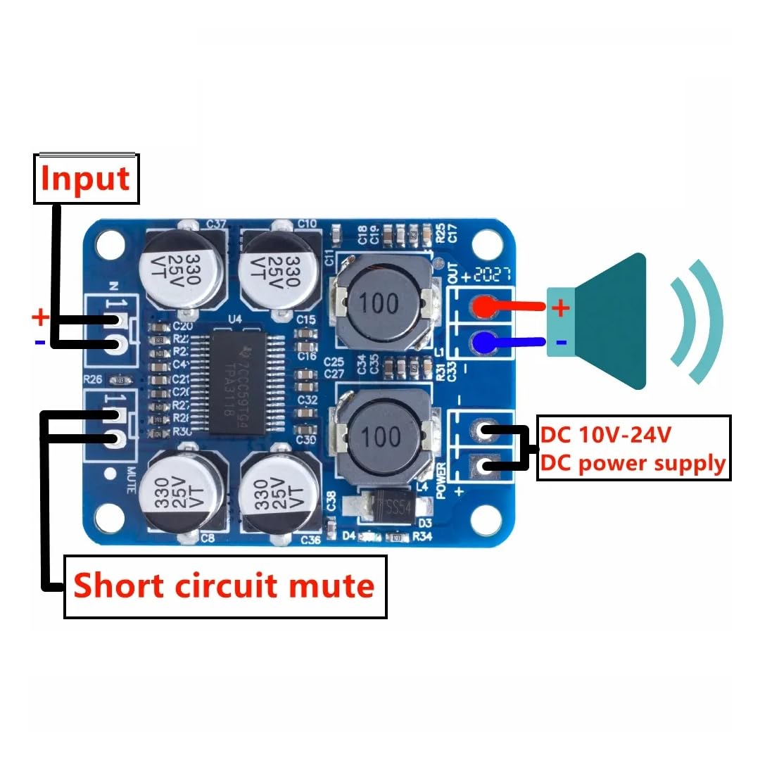 CentIoT - TPA3118 60W Mono PBTL Digital Audio Power Amplifier Board