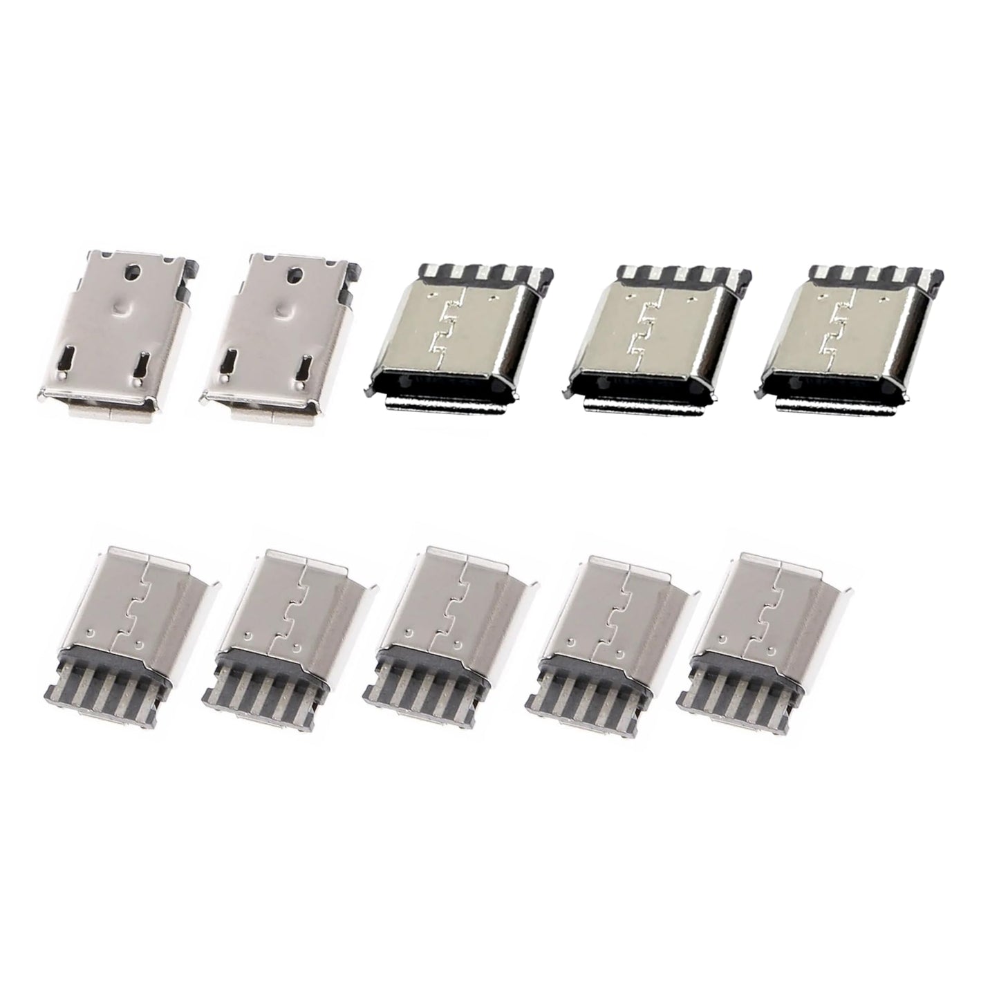 CentIoT - Type B Micro USB Female USB 2.0-5 Pin Socket Connector (Pack of 10)
