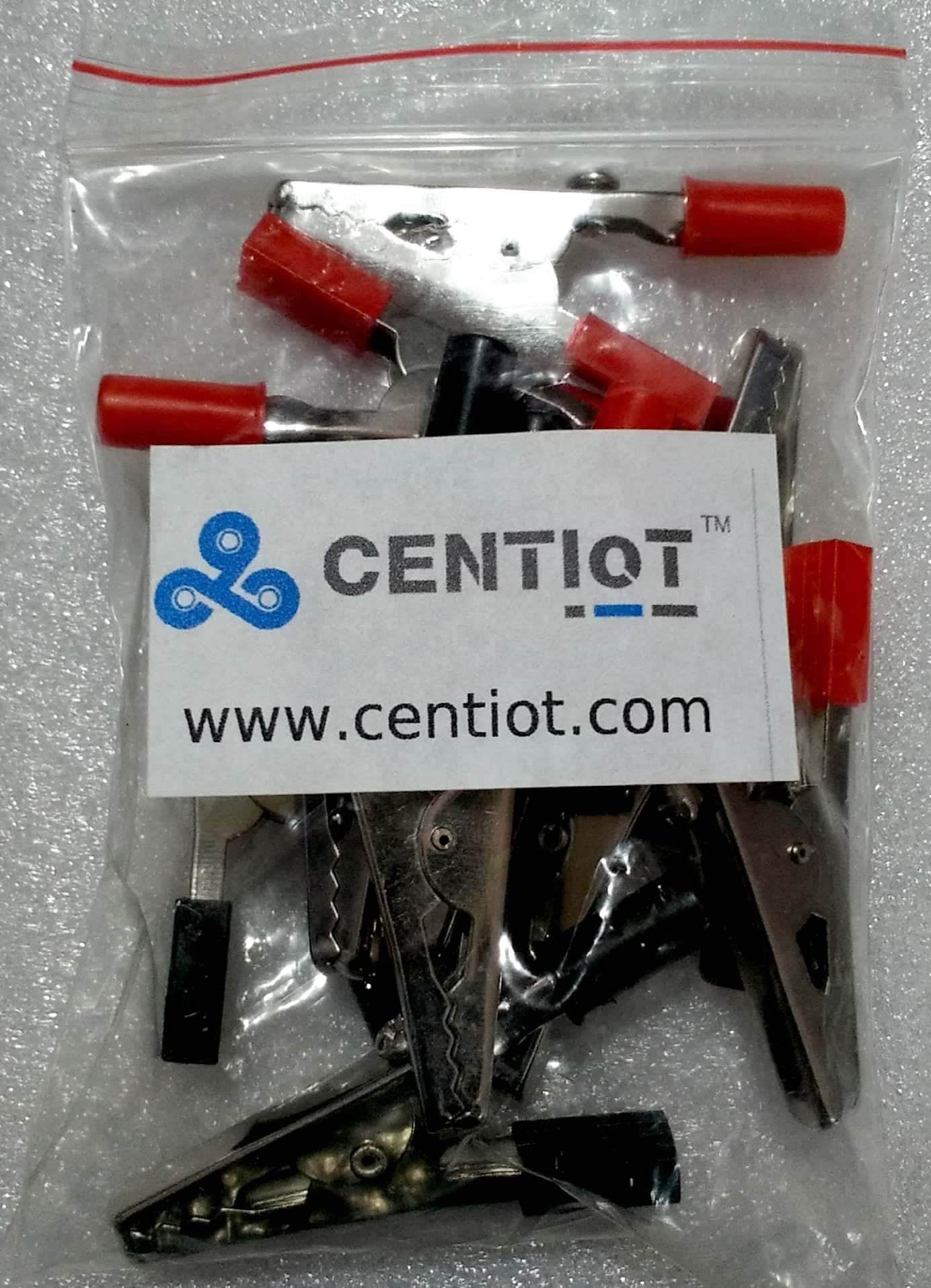 Alligator Clip 10PCS - 50 MM Plastic Handle Big size Red and Black Metal crocodile clips test leads (50mm)