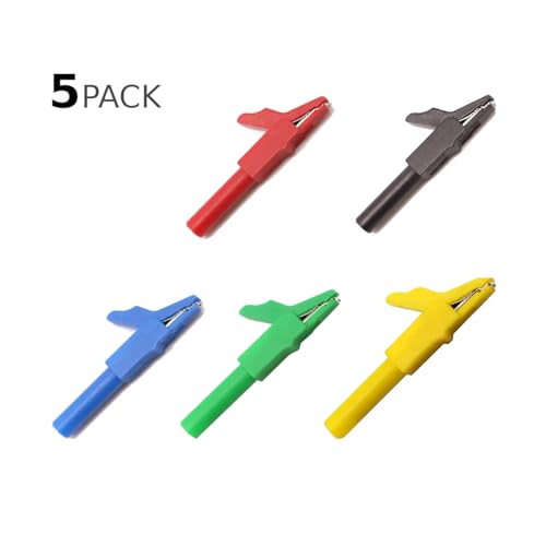 CentIoT - 5PCS 55mm multi color Alligator Crocodile clip - 300V 15A 12MM Jaw Opening 5 colors