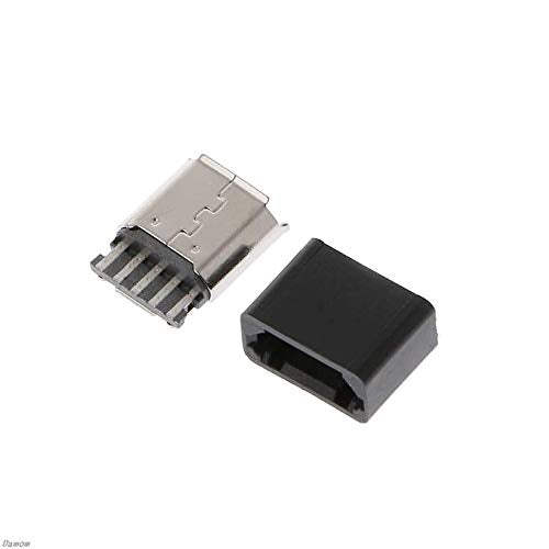 CentIoT® - 10pcs Type B Micro USB Male USB 2.0 | 5 Pin Plug Connector | with Plastic Cover | DIY Kit