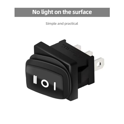 CentIoT - Waterproof Rocker Switch - IP65 KCD1 21 X 15MM 250V 6A 3PIN ON-OFF-ON SPDT 3 Positions