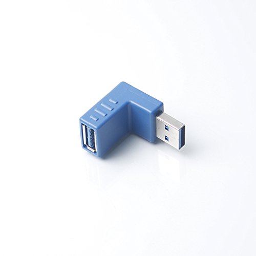 CentIoT - USB to USB Coupler Adapter Converter - USB 3.0 Right Angled 90 Degree Type A Male To Type A Female Connector (1 x UP + 1 x DOWN = 2pcs)