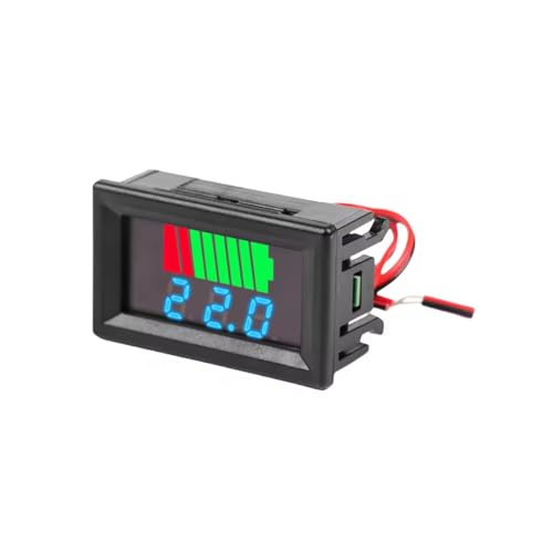 CentIoT - Battery Power Indicator - 12V 24V 36V 48V 60V 72V Auto Sense Lead-acid Battery Charge Level Indicator Voltmeter
