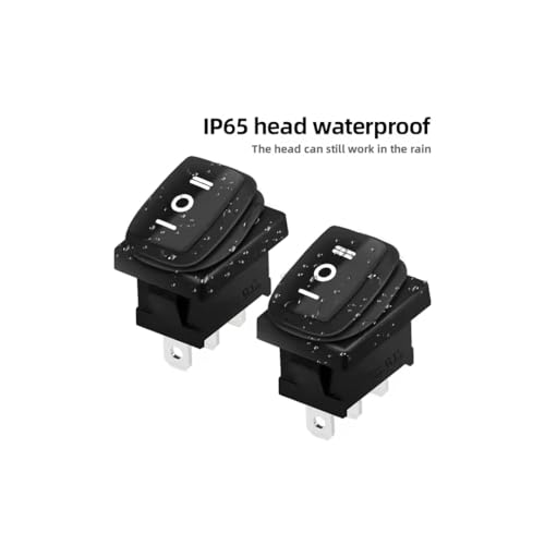 CentIoT - Waterproof Rocker Switch - IP65 KCD1 21 X 15MM 250V 6A 3PIN ON-OFF-ON SPDT 3 Positions
