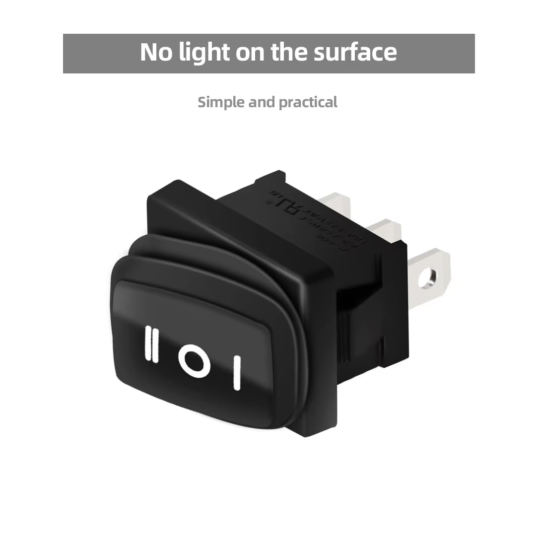CentIoT - Waterproof Rocker Switch - IP65 KCD1 21 X 15MM 250V 6A 3PIN ON-OFF-ON SPDT 3 Positions