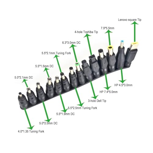 CentIoT - 34 in 1 DC 5.5X 2.1 MM Male DC Jack Socket Connector to 34 Types Male Power Plug (34 in 1)