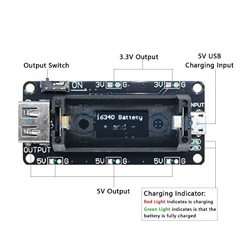 CentIoT® - Lithium Battery Shield - Rechargeable - Power Bank Battery Charging Module - for Raspberry Pi, WiFi Router, arduino ESP8266, ESP32