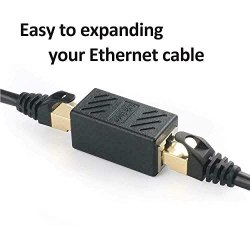 CentIoT - RJ45 Connector Coupler Cat7/Cat6/Cat5e Ethernet Network LAN Pass Through Adapter (42MM)