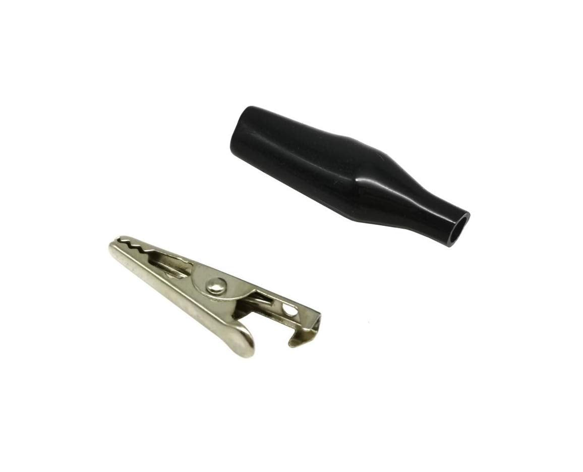 CentIoT - 45 MM Alligator Clip Medium size Crocodile clips test leads - 10PCS 5 Red + 5 Black (Soft handle)