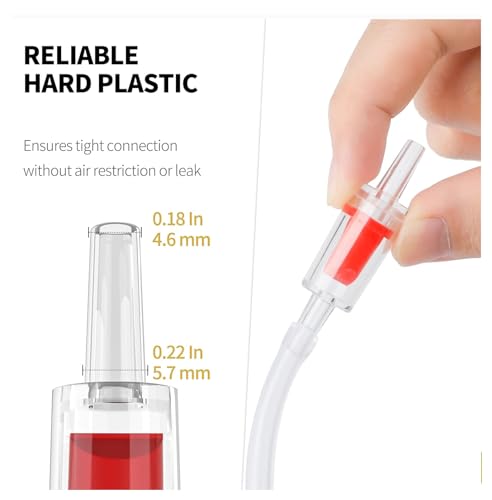 CentIoT - One-Way Non-Return Inline Check Valve - Plastic Transparent - for Water Co2 oxygen Aquarium air pump fish tank (4MM Black)