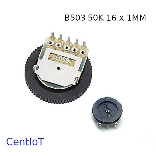 CentIoT - Gear Potentiometer Single Pot Dial Volume Switch 16 x 1mm 3Pin - Pack of 5