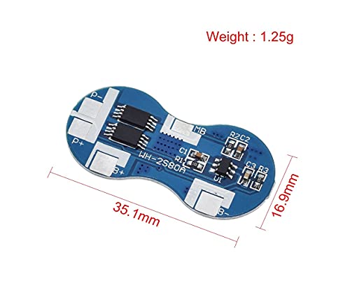CentIoT - 2S 4A elipse 7.4v Battery Charging Module PCB BMS Protection Board - with CC CV - For 2 Series lithium LicoO2 Limn2O4 18650 26650 battery