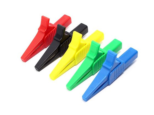 CentIoT - 85mm Full Insulated Protective nickel coated brass Alligator Crocodile clip - 600V 20A 25MM Jaw Opening (5 Colors)