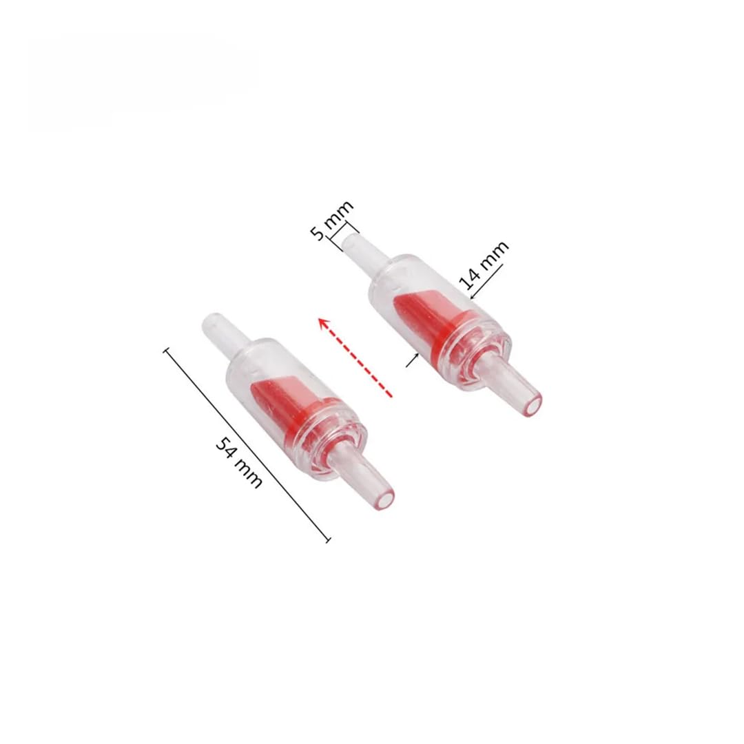 CentIoT - One-Way Non-Return Inline Check Valve - Plastic Transparent - for Water Co2 oxygen Aquarium air pump fish tank (4MM Black)